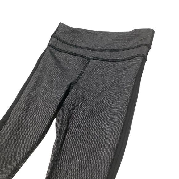 Lululemon Run Pace Tight Wee Stripe Black Heathered Gray Size 2 - Picture 7 of 12